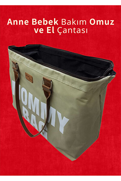 Avşar Baby Deri Kulplu Lüks Bej Termal Bölmeli Geniş Hacimli Anne Bebek Bakım...