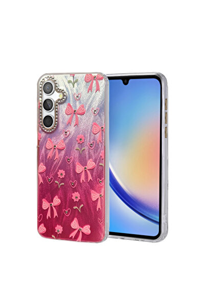 eco port غطاء حماية لهاتف سامسونج جالاكسي A34 5G - غطاء بليد ميرور منقوش - نم...