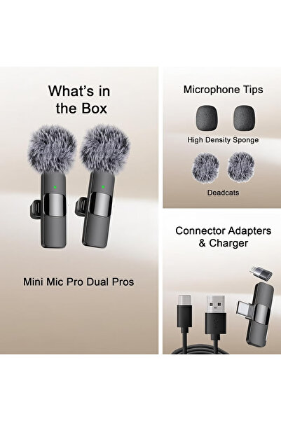 MMG Wireless Lavalier Microphone Compatible with iPhone/iPad/Android Phone