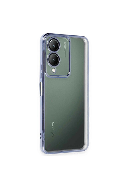 Marsilyan حافظة سيليكون لهاتف فيفو Y17s مع عدسة - أزرق فاتح