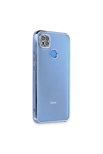 eco port حافظة ريدمي 9 سي من السيليكون مع عدسة حماية للكاميرا - أزرق فاتح