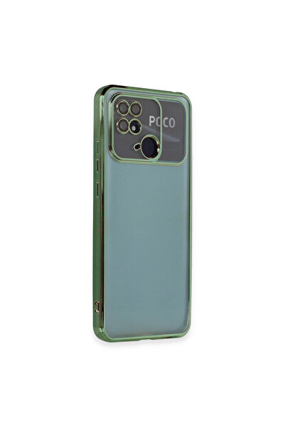 eco port حافظة ريدمي 10 سي من السيليكون مع حماية للكاميرا - أخضر