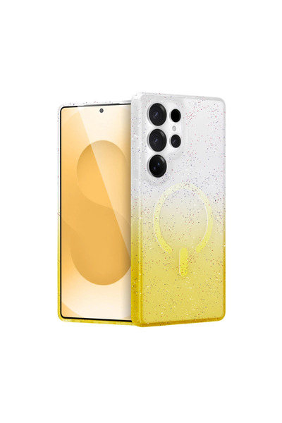 Marsilyan غطاء سامسونج جالاكسي إس 25 ألترا بلمعة بوميل متوافق مع ماج سيف - ذهبي