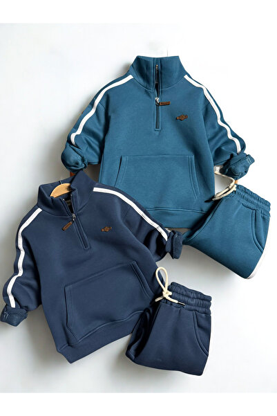 Giyinse Turbo Run Boy's Suit Petrol Blue