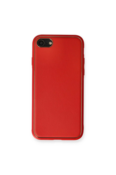 FREEDOM STOREE جراب آيفون 7 غطاء سيليكون جلد كوكو - أحمر