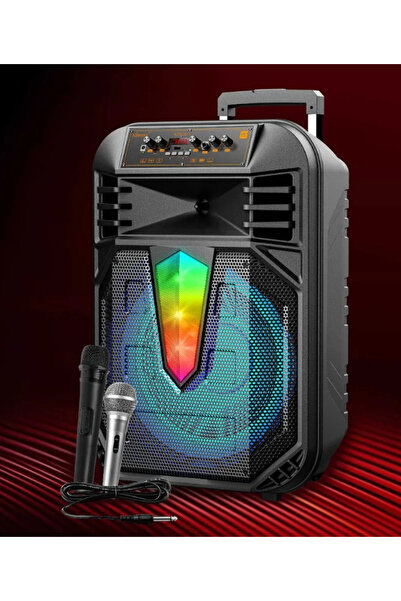AHMED 15 inch portable speaker with microphone KTS 2071 RGB Bluetooth USB SD FM TROLLER type