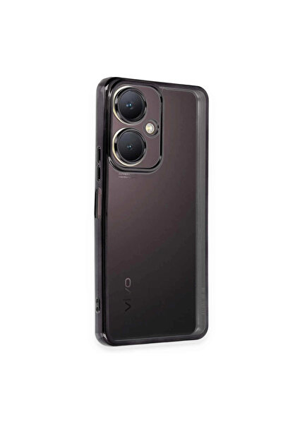 eco port حافظة فيفو Y27 من السيليكون مع عدسة حماية للكاميرا - أسود