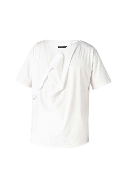 The Quiet King Front Draped Black T-Shirt