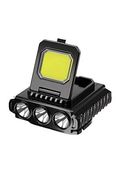 OEM Lanterna frontala LY 801 Cob + 3 Led reglabila neagra