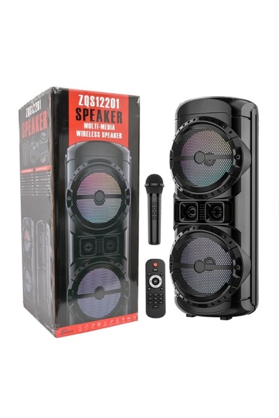 AHMED Portable Bluetooth speaker ZQS 12201 80W power 12x2 inch 6000mah with microphone