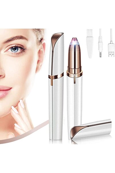 genernic Rechargeable Eyebrow & Facial Mini Trimmer for Women (with Cleaning Brush)