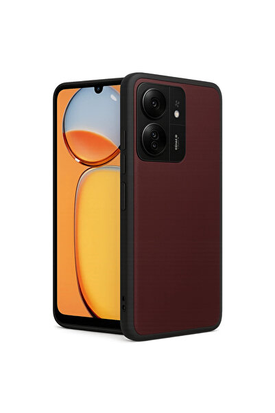 eco port غطاء جلدي أرجواني من أراس لهاتف ريدمي 13c - بوردو