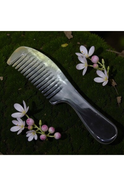 Kuzey Tacı Pieptene ergonomic cu mâner din corn natural de înaltă calitate, d...