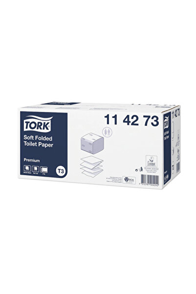 TORK Hartie igienica pliata Bulk Soft Premium, 2 straturi, 252 portii, 30 pac...