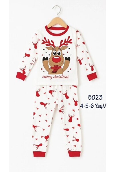 ARBİ kids Unisex Merry Christmas Christmas New Year Double Pajama Set