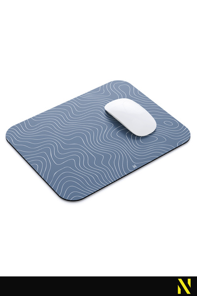 nilizma Navy Blue Topography Mouse Pad 23 X 19 cm Non-Slip Base Home and Office Use Mouse Pad Mousepad