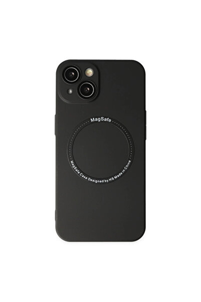 FREEDOM STOREE جراب آيفون 14 بلس جاك ماجنيتي سيف من السيليكون - أسود