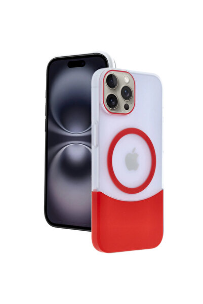 eco port غطاء جوكو آيفون 15 برو ماكس فيلار ماجسيف - أحمر