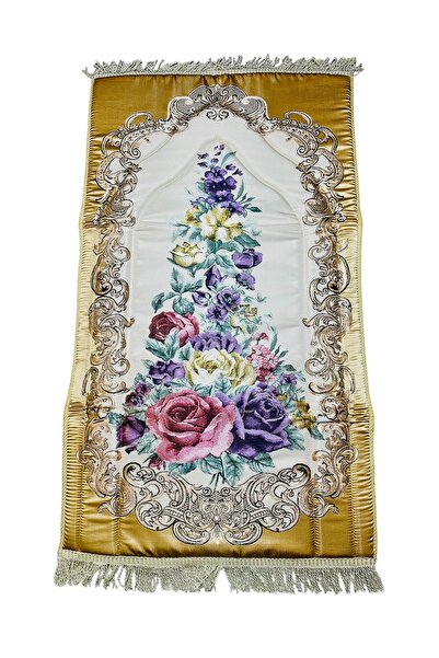 simply line Stylish Dowry Gift with Ottoman Motifs, Luxurious Prayer Mat, Gilded Prayer Mat with Sponge That Does Not Hurt the Knees, Quality