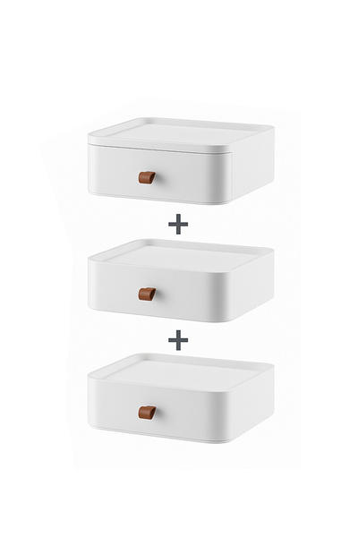 HOMİNG Οργανωτής κοσμημάτων μακιγιάζ 3 επιπέδων με συρτάρια 242358