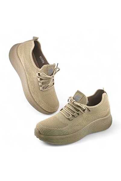 Stone Lightweight Knitted Sneakers