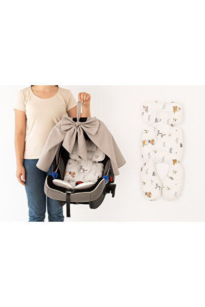 Zuu Baby Stroller Cover Set of 2 | Baby Stroller Cover + Orthopedic Lumbar Support Cushion