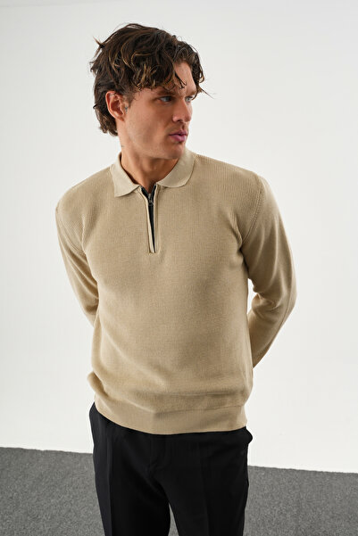 Redline Haze Oversized Knitwear Long Sleeve Sweater Beige