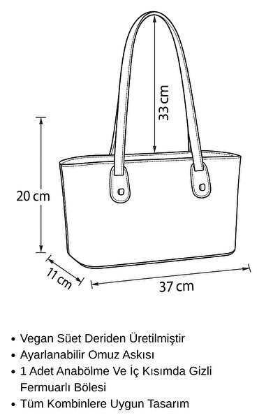 torime Suede Touch Premium Vegan Suede Cream Women's Shoulder & Arm Bag