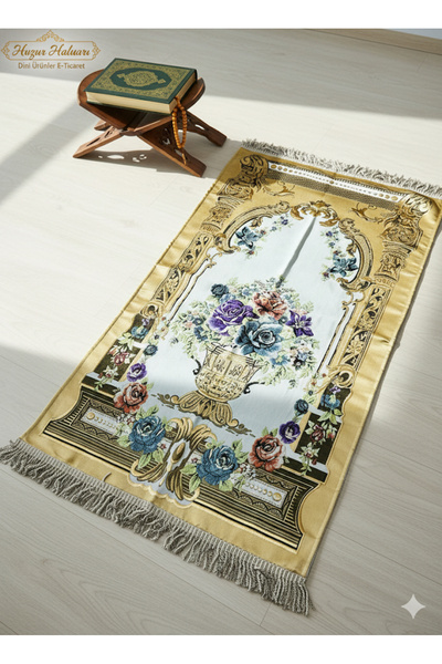 simply line Stylish Dowry Gift with Ottoman Motifs, Luxurious Prayer Mat Line...