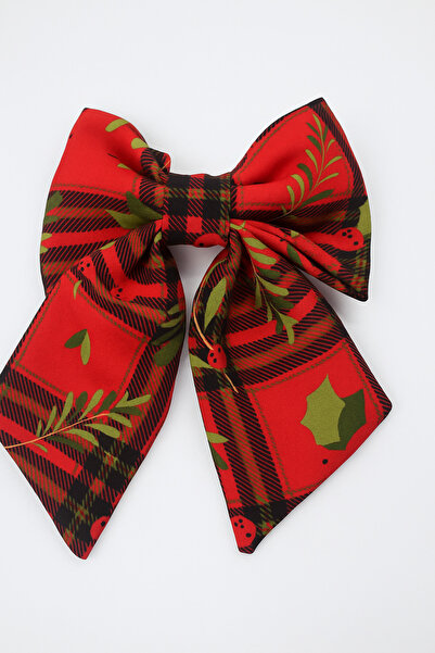 MakeWell Agrafă specială de Anul Nou cu fundă roșie |   Cataramă cu fundă din...