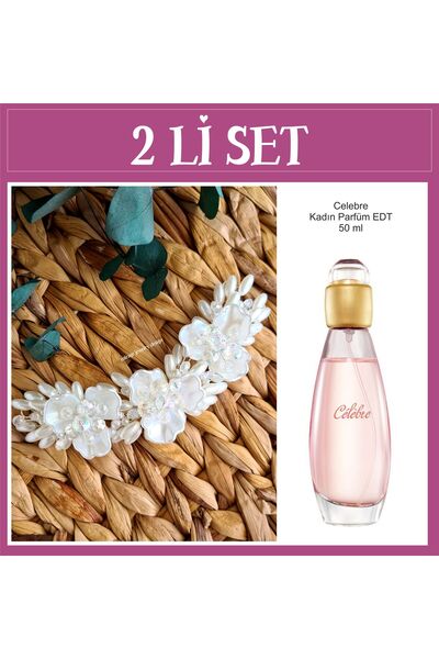 El Yapımı Gelin Tokası ve Celebre Kadın Parfüm EDT 50 ml