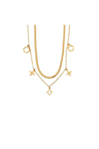 RAFINI Colier Bloom Harmony - Placat cu Aur 18K, Otel inoxidabil