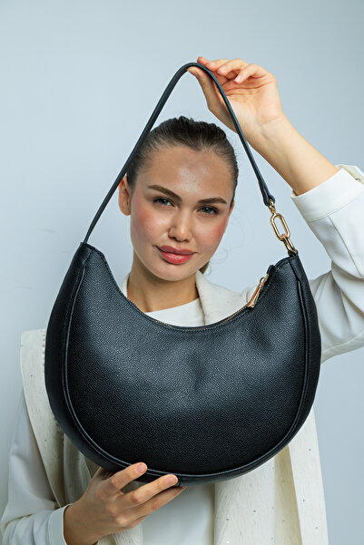 fubileather Geantă baguette zilnică din piele naturală Half Moon