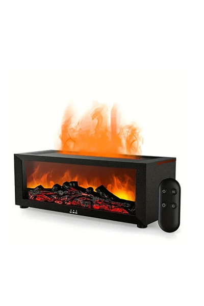 KAZEMTECH Şömine Tasarımlı Alevli Hava Nemlendirici - Aroma Difüzörü 250ML Bu...