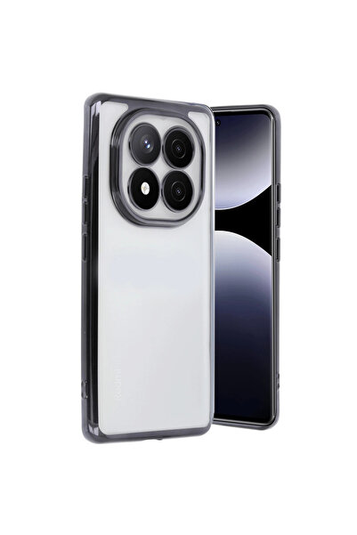 eco port حافظة ريدمي نوت 14 برو 5 جي من السيليكون مع حماية للكاميرا - أسود