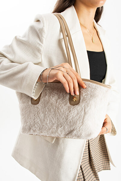 torime Mink Plush Fabric Large Mink Shoulder Bag – Winter Collection