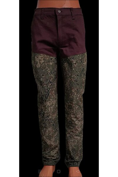 BeyzDenim Stretch Fabric Burgundy Camouflage Hunting and Walking Pants Pacalar Waterproof Large Size