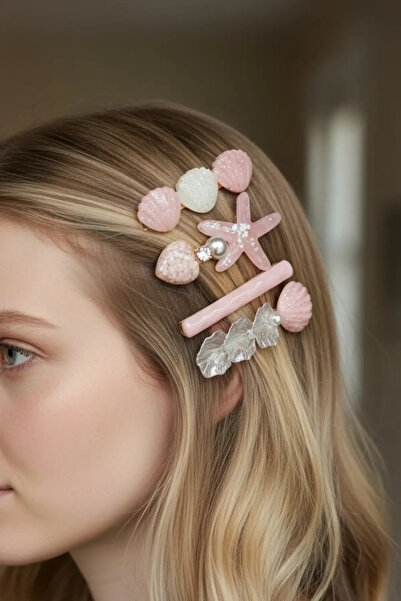 Kokoş Set of 4 Pink Color Mixed Figure Buckles