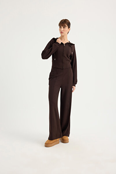 SEVİLEN Modal Suit with Gaze Stitch Detail