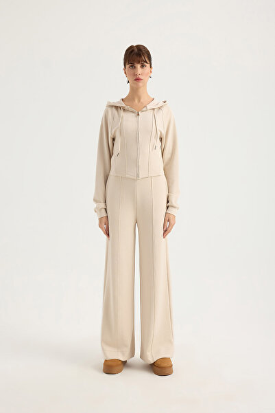 SEVİLEN Modal Suit with Gaze Stitch Detail