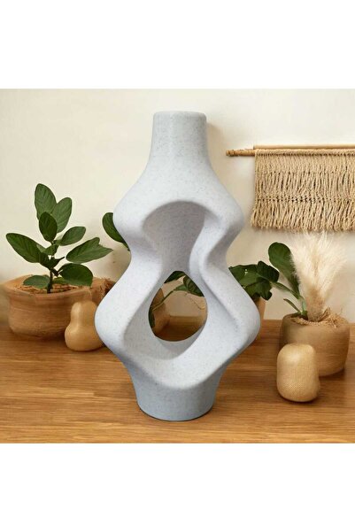 Ceresshop مزهرية ديكور عصرية منقطة بلون الكريم