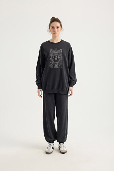 Sevilen Tekstil Pantaloni de sport cu nervuri din perlit