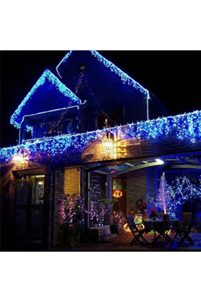 HSMKTP Christmas Fringe Curtain Lights 12 m, 300 LED, Interconnectable