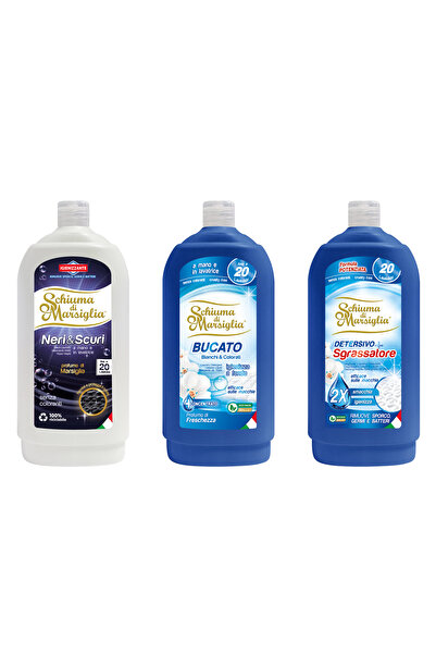 Schiuma di Marsiglia Set PROMO – Neri & Scuri + Freschezza + Sgrassatore (3x1L)