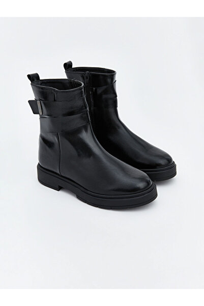 LC Waikiki Vizyon New Season Zippered Leather-Look Women's Boots