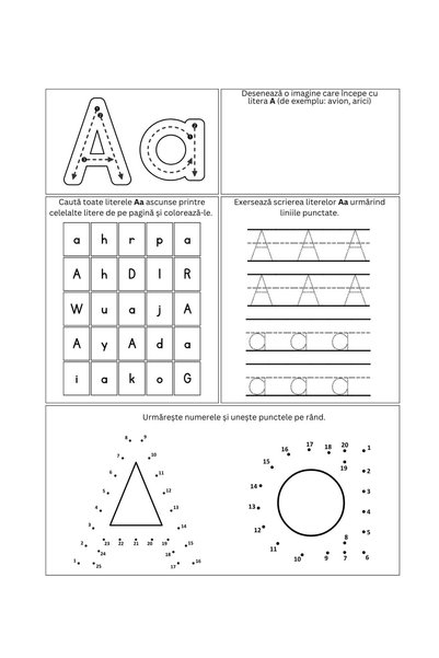 Cotomag Carte cu Activitati - Alfabetul - Coloreaza si Invata Literele / Activitati Educative Pentru Copii