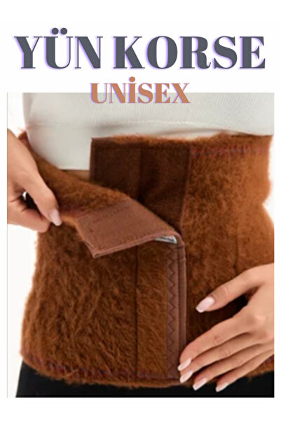 FİTFORMGİYİM Camel Wool Model Velcro Waist Warm Corset for Women and Men