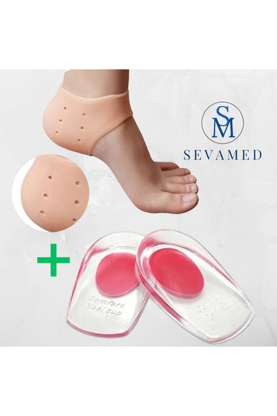 kırmed Ayak Ağrıları Topuk Çatlağı Topuk Dikeni İçin Topuk Çorabı ve Silikon ...