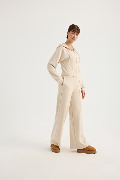 SEVİLEN Modal Suit with Gaze Stitch Detail