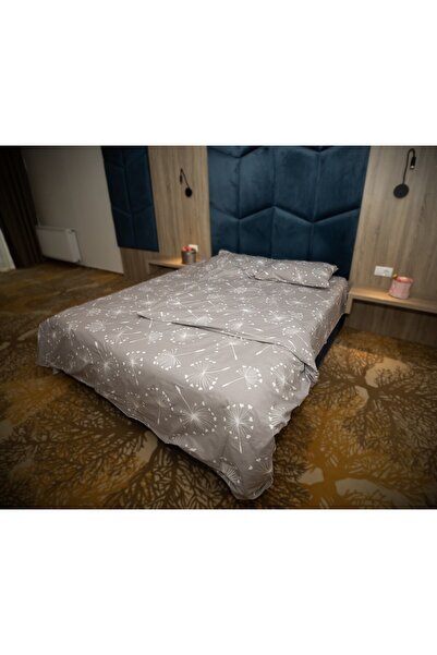 OEM Grey bedding for 2 people with white dandelions